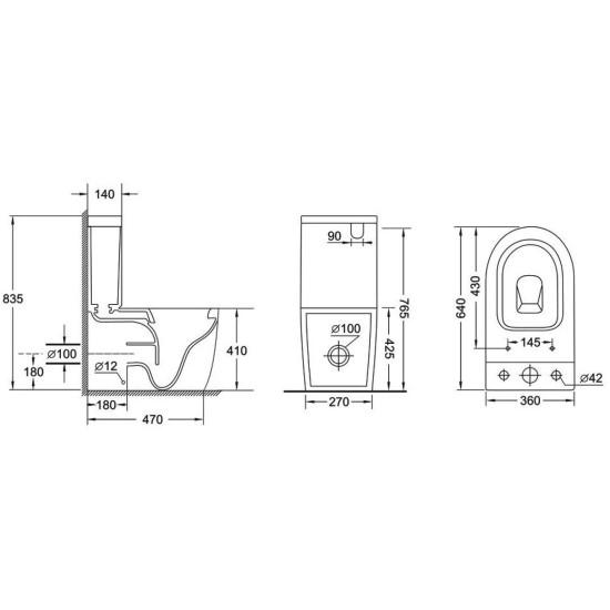 Унитаз-компакт Grossman GR-4494MSQ 36x64 сиденье Duroplast, микролифт Унитаз-компакт Grossman GR-4494MSQ 36x64 сиденье Duroplast, микролифт