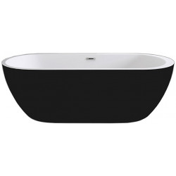 Ванна акриловая Black&White Black Swan SB105 Black 170x80 белый глянец/черный