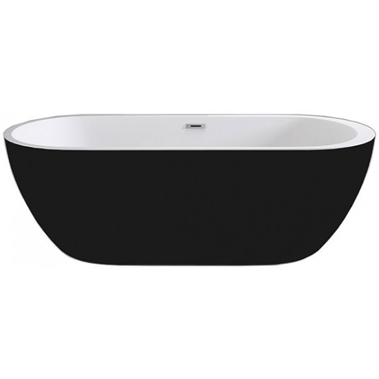 Ванна акриловая Black&White Black Swan SB105 Black 170x80 белый глянец/черный