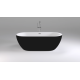 Ванна акриловая Black&White Black Swan SB105 Black 170x80 белый глянец/черный