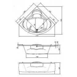 Ванна акриловая Kolpa-san QUAT OPTIMA Loco 150x150