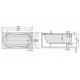 Ванна акриловая Sanplast Classic WP/CL 75x150+ST4