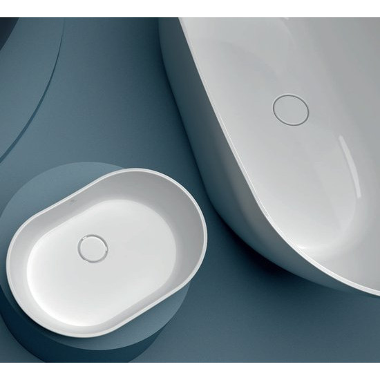 Ванна из литьевого мрамора Fjordd Bolstad 150x72,5 белый глянец