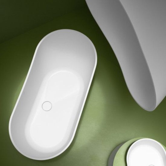 Ванна из литьевого мрамора Fjordd Bolstad 150x72,5 белый глянец