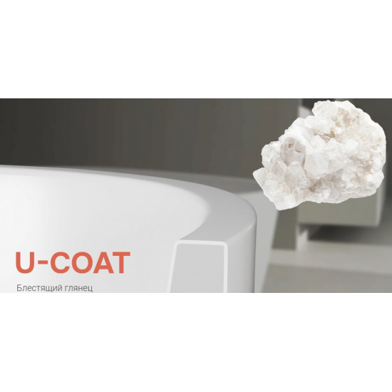 Ванна из литьевого мрамора UMY-Home UMY NOA 170x80 U-Coat белый глянец