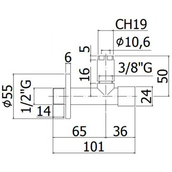 Вентиль угловой Paffoni Light ZACC204NO черный матовый
