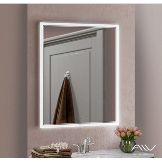 Зеркало Alavann Emma 80 с LED-подсветкой и сенсорным выключателем