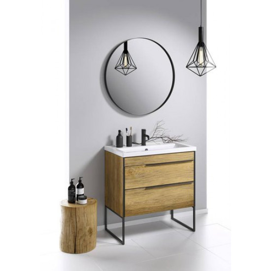 Зеркало Aqwella Fargo 60 черное