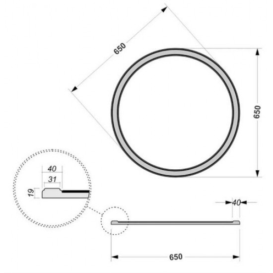 Зеркало Vela Элен 65x65