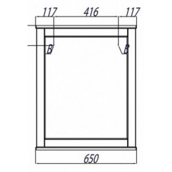 Зеркало  Акватон Леон 65 Дуб белый