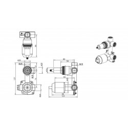 Cкрытая монтажная часть Bravat Rhein D982BW-B-ENG встроенного смесителя для душа Cкрытая монтажная часть Bravat Rhein D982BW-B-ENG встроенного смесителя для душа