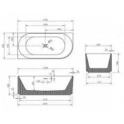 Акриловая ванна Abber AB9329-1.7 R 170x80 правая, белая