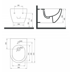 Биде подвесное Deante Peonia CDE 6BPW 51x36 Биде подвесное Deante Peonia CDE 6BPW 51x36