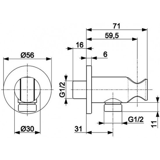 Держатель для душа Armatura 845-053-81 черный Держатель для душа Armatura 845-053-81 черный