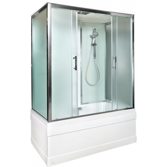 Душевая кабина Avacan EM4515GM+EL AVA N 150x85 с гидромассажем и электрикой, стекла матовые, профиль хром Душевая кабина Avacan EM4515GM+EL AVA N 150x85 с гидромассажем и электрикой, стекла матовые, профиль хром