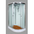 Душевая кабина Deto D102S L с электрикой, стекла матовые, профиль хром, левая