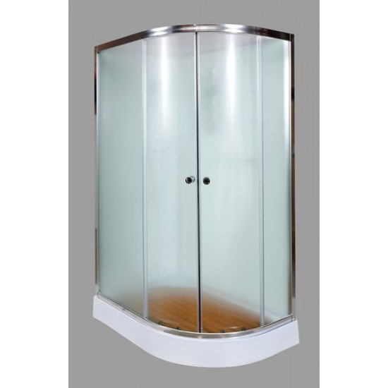 Душевая кабина Deto D102S L с электрикой, стекла матовые, профиль хром, левая