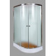 Душевая кабина Deto D102S L с электрикой, стекла матовые, профиль хром, левая