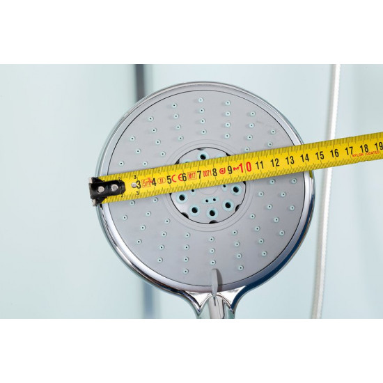 Душевая кабина Deto D102S L с электрикой, стекла матовые, профиль хром, левая