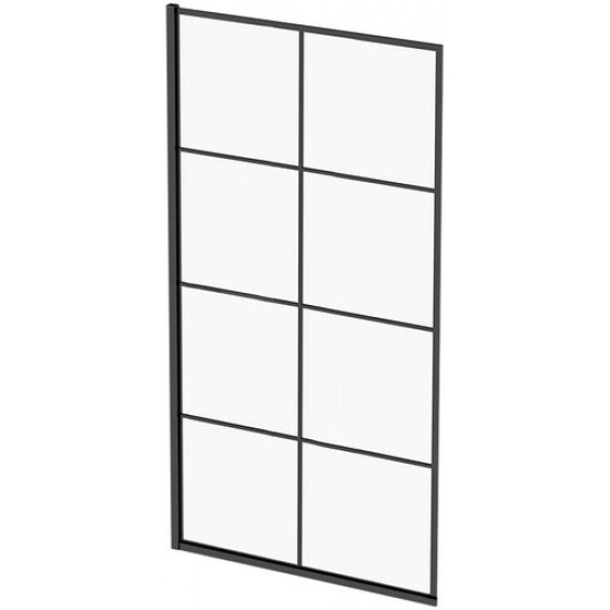 Душевая шторка Calani Faro Black Check 70x140 прозрачное стекло / черный профиль Душевая шторка Calani Faro Black Check 70x140 прозрачное стекло / черный профиль