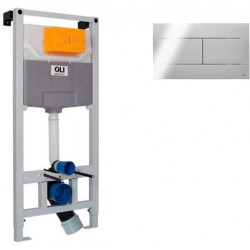 Инсталляции для унитаза OLI 120 099949 + клавиша смыва Slim 659044 хром