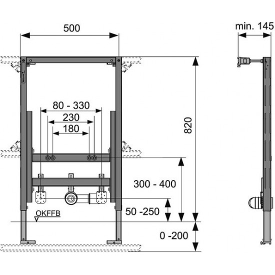 Инсталляция для биде TECE TECEprofil 9330005 красный