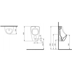 Писсуар Bocchi Taormina Arch 1383-001-0130 белый, верхний подвод Писсуар Bocchi Taormina Arch 1383-001-0130 белый, верхний подвод