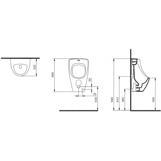 Писсуар Bocchi Taormina Arch 1383-001-0130 белый, верхний подвод Писсуар Bocchi Taormina Arch 1383-001-0130 белый, верхний подвод