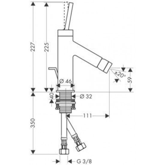 Смеситель для биде Axor Starck 10211000