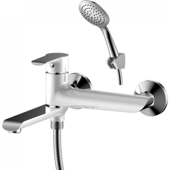 Смеситель для ванны Rossinka W35-33 белый/хром