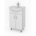 Тумба напольная Какса Грей 50 под умывальник Элегия 50 белая
