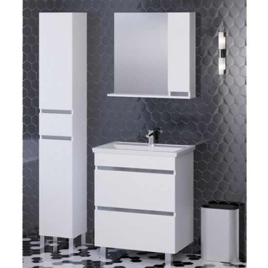 Тумба под умывальник АВН 60 Bergamo 47.07 с ящиками белая