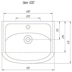 Умывальник Kirovit Уют 50 белый