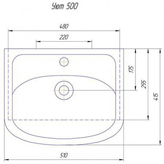 Умывальник Kirovit Уют 50 белый