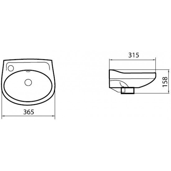 Умывальник Sanita Лада 37 белый