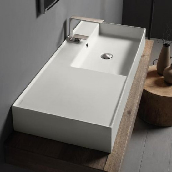 Умывальник накладной Scarabeo Teorema 2.0 101x46 белый