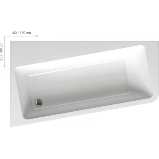 Ванна акриловая Ravak 10° 160х95 (левая)