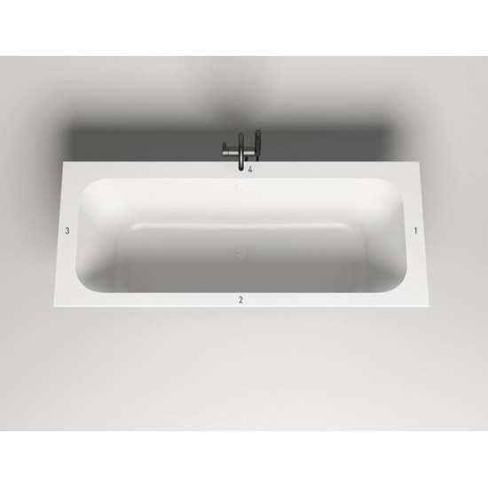 Ванна из искусственного камня Salini Orlanda Axis S-Sense 103211G 190x80 белый глянец Ванна из искусственного камня Salini Orlanda Axis S-Sense 103211G 190x80 белый глянец