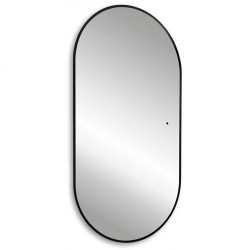 Зеркало ABBER Kontur AG6302SCB 55x105 с подсветкой, бесконтактный выключатель, диммер, черный