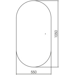 Зеркало ABBER Kontur AG6302SCB 55x105 с подсветкой, бесконтактный выключатель, диммер, черный