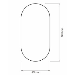 Зеркало Abber Immer Offen AG6401B 60x120 черный