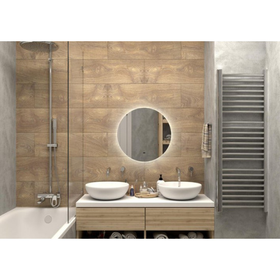 Зеркало Континент Ajour LED D800 ореольная холодная подсветка и Б/К сенсор