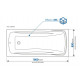 Акриловая ванна Метакам Comfort Maxi 180x80