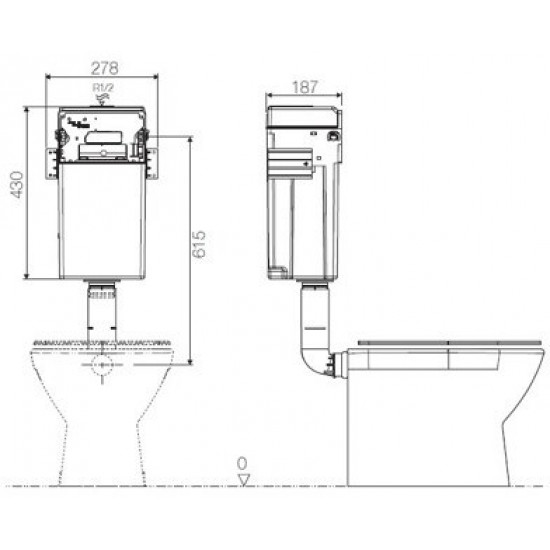 Бачок скрытого монтажа Oli QUADRA 720002 Бачок скрытого монтажа Oli QUADRA 720002