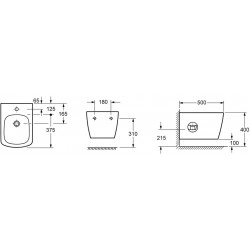 Биде Lavinia Boho Aveo подвесное 33060050 36x50 белое