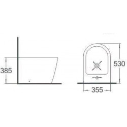 Биде напольное Timo Inari ТК-502 35,5x53