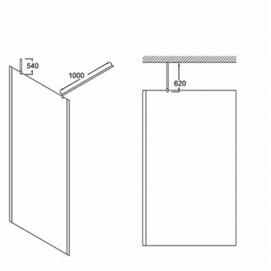 Боковая стенка Jacob Delafon CONTRA E22W90-GA 90
