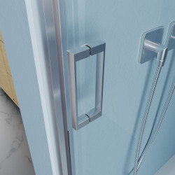 Душевая дверь Benetto BEN_902_SL_C 160x195 стекла прозрачные, профиль хром