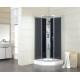 Душевая кабина Bravat Waterfall BC090.6100A 90x90 черная без крыши