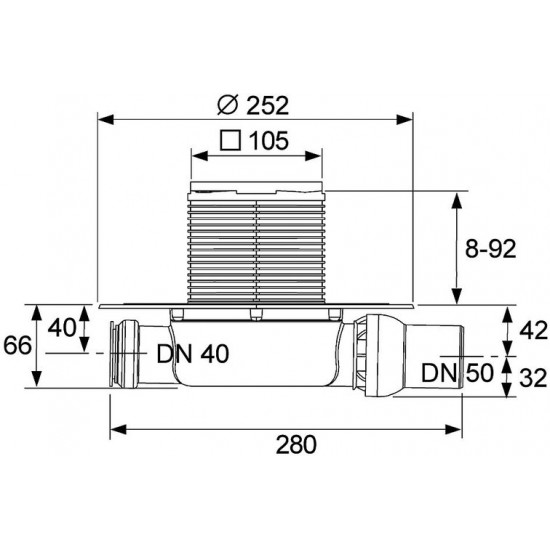 Душевой трап TECEdrainpoint S 110 хром  матовый